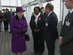 The Queen and Duke of Edinburgh visit The Shard News Clip
