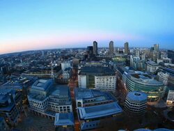 Planet London. Fish eye view of the city HD video Stock Footage