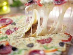 Picking up pizza Stock Footage