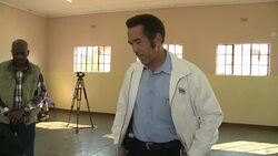 CLEAN : Botswana president Ian Khama votes in general election News Clip