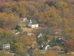 MS AERIAL Shot of town city / South Carolina, United States Stock Footage