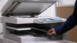 Printing a top secret text document on printer machine Stock Footage