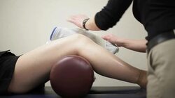 Patient Leg Pain diagnose at Clinic Health Center Stock Footage