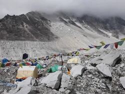 Everest Prayer Flags Stock Footage