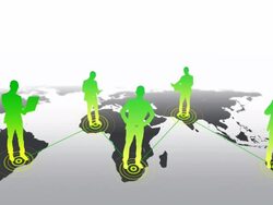 Business network around the world Stock Footage