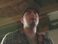 Handheld slow-motion A rock musician plays guitar. Stock Footage