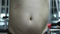 Paunch Fat man Stock Footage