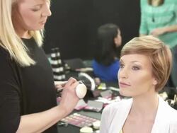HD: Makeup Artist Applying Eyeliner Stock Footage