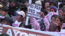 CLEAN : Tens of thousands protest in Mexico over missing students News Clip