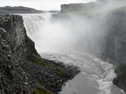 Powerful Dettifoss waterfall, Iceland Stock Footage