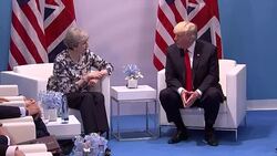 Theresa May meets with Donald Trump during the G20 Summit News Clip