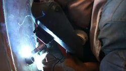 Welding work. Stock Footage