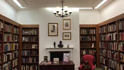 Toronto Reference Library: Tilt Down to Arthur Conan Doyle Thematic Room or Collection Stock Footage