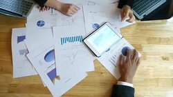 Top view Of Business Meeting Financial, Meeting Stock Footage