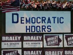 Democratic Senate Candidate Bruce Braley Campaigns In Iowa Ahead Of Midterm Election Stock Footage