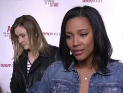 INTERVIEW - Kylie Bunbury on how it felt to be selected by A&F at Abercrombie & Fitch's "The Making Of A Star" Spring Campaign Party Stock Footage