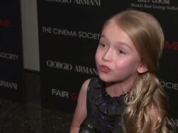 INTERVIEW: Ashley Gerasimovich talking about her role in the film and working with Naomi Watts, Sean PennÃ‰ Stock Footage