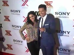 Courtney Mazza, Mario Lopez at The X Factor Viewing Party Sponsored By Sony X Headphones on 12/06/2012 in Los Angeles, CA.(Footage by WireImage Video/Getty Images Entertainment Video) Stock Footage