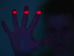 Laser security check Stock Footage