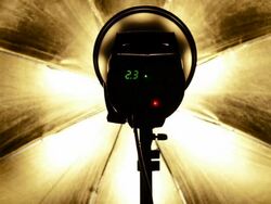 Umbrella flash light Stock Footage