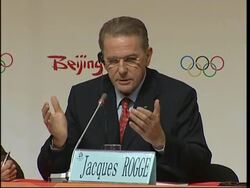 IOC president Jacques Rogge gives news conference Instructional Video