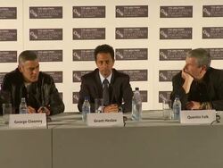 The Men Who Stare At Goats Press Conference - London Film Festival Stock Footage