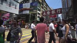 Busy Shopping Street Stock Footage