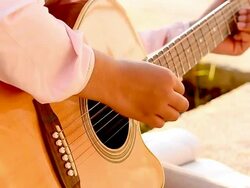 Playing guitar Stock Footage