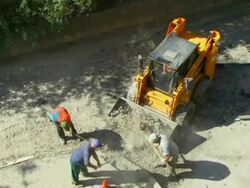 Road Workers Stock Footage