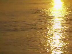 MS Sunset reflected on river / MEMPHIS, TENNESSEE, United States Stock Footage