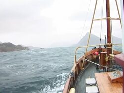 HD: Floating boat Stock Footage