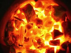 Burning Coal Stock Footage