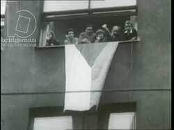Czechoslovakia 1968 - Warsaw Pact armies invade Czechoslovakia, and crowds protest peacefully Stock Footage