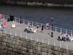 WALKING ON WEST PIER Stock Footage