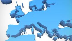 3D World Map Zoom Europe 1 Stock Footage