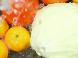 Rinsing Fruits And Vegetables : HD Slow motion Stock Footage
