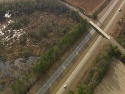 WS AERIAL View of Route 95 south / South Carolina, United States Stock Footage