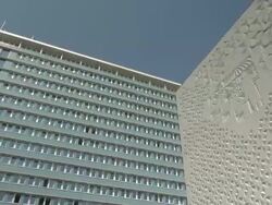 soviet architecture,Kino Cinema,Karl Marx Alle,TD Stock Footage