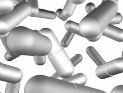 (Loop) Lots of pills falling Stock Footage