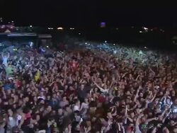 M/S EXT Live Concert Crowd Night Festival Stock Footage