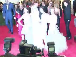 Sofia Vergara, Keren Craig, Georgina Chapman and  Leighton Meester at "Schiaparelli And Prada: Impossible Conversations" Costume Institute Gala Stock Footage