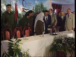 WEST BANK: ARAFAT LAUNCHES PALESTINIAN MOBILE PHONE SERVICE News Clip
