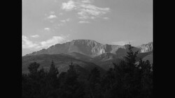 WS PAN View of mountain range and tree / United States Stock Footage