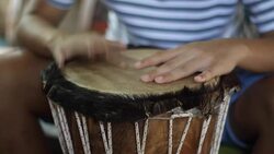 Hands of an African drummer Stock Footage