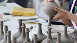 Clay Pottery Potter Craft Stock Footage