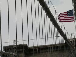 Lower Manhattan Viewed From Brooklyn Side of East River Stock Footage
