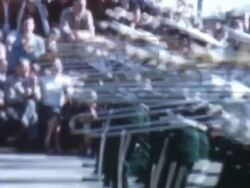 Parade Marching Band 1950's Stock Footage
