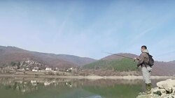 Catching fish. Stock Footage