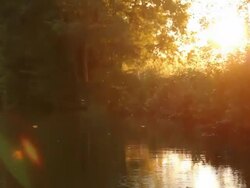 Llangollen Canal At Sunset Stock Footage