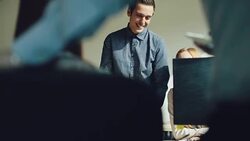 New business team: at work in the coworking office Stock Footage